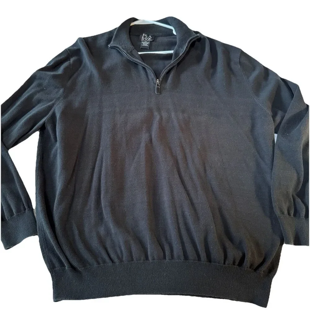 Jos. A. Bank Signature Collection Mens 1/4 Zip Sweater 100% Pima Cott Fall‎ 2XL
